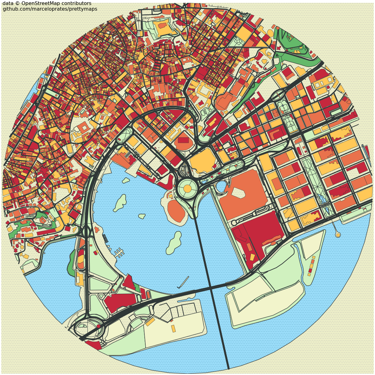 Foto di Macau con mappa prettymaps